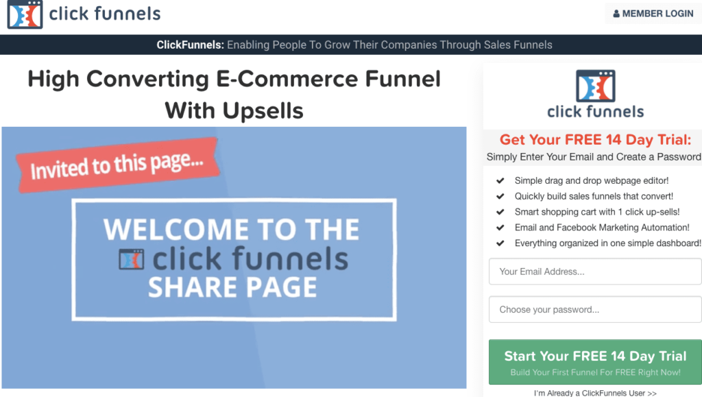 clickfunnels share page