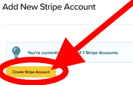 create stripe account button.