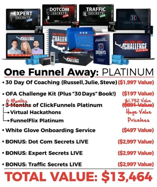 one funnel away platinum pricing