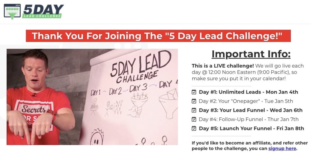 5 day lead challenge