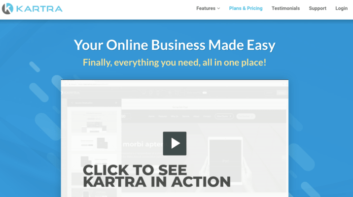 kartra homepage