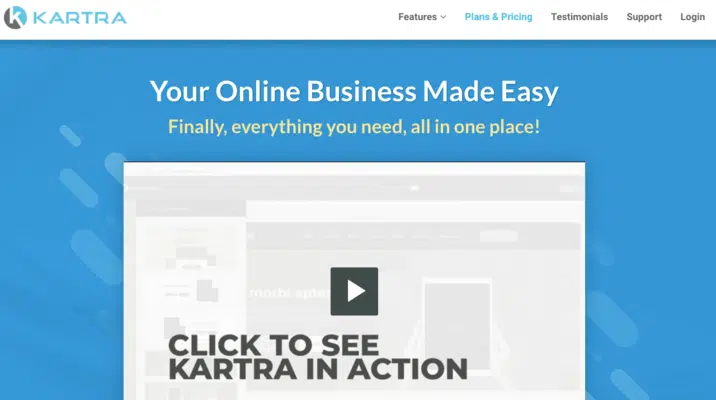 kartra homepage
