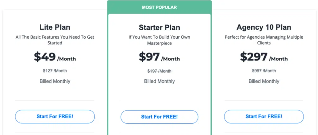 dropfunnels pricing