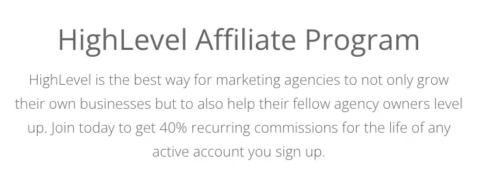 gohighlevel affiliate program terms