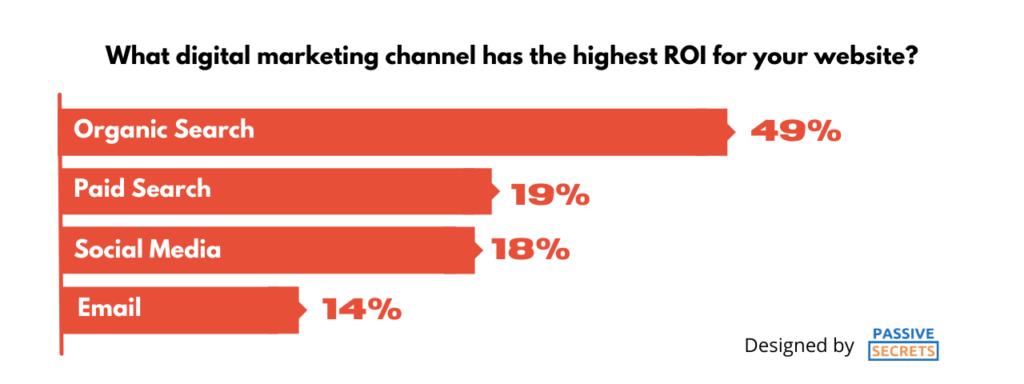 What digital marketing channel has the highest ROI for your website