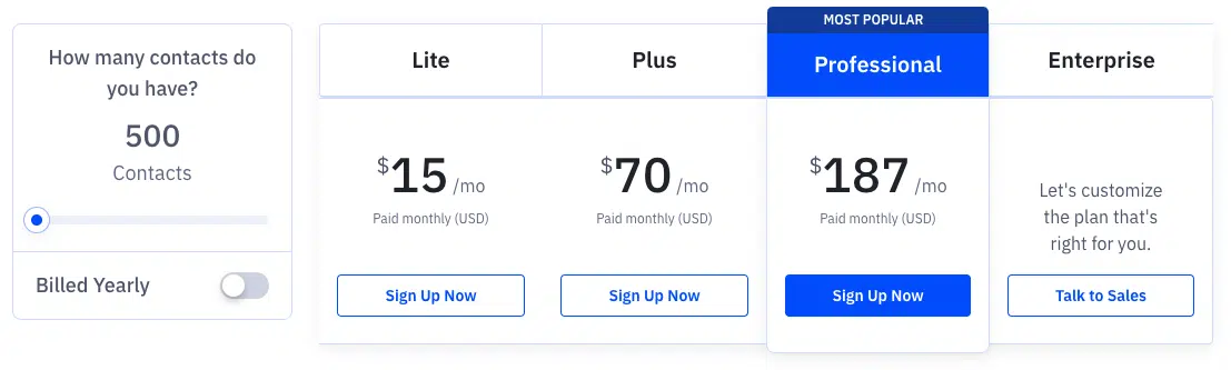 activecampaign pricing plans