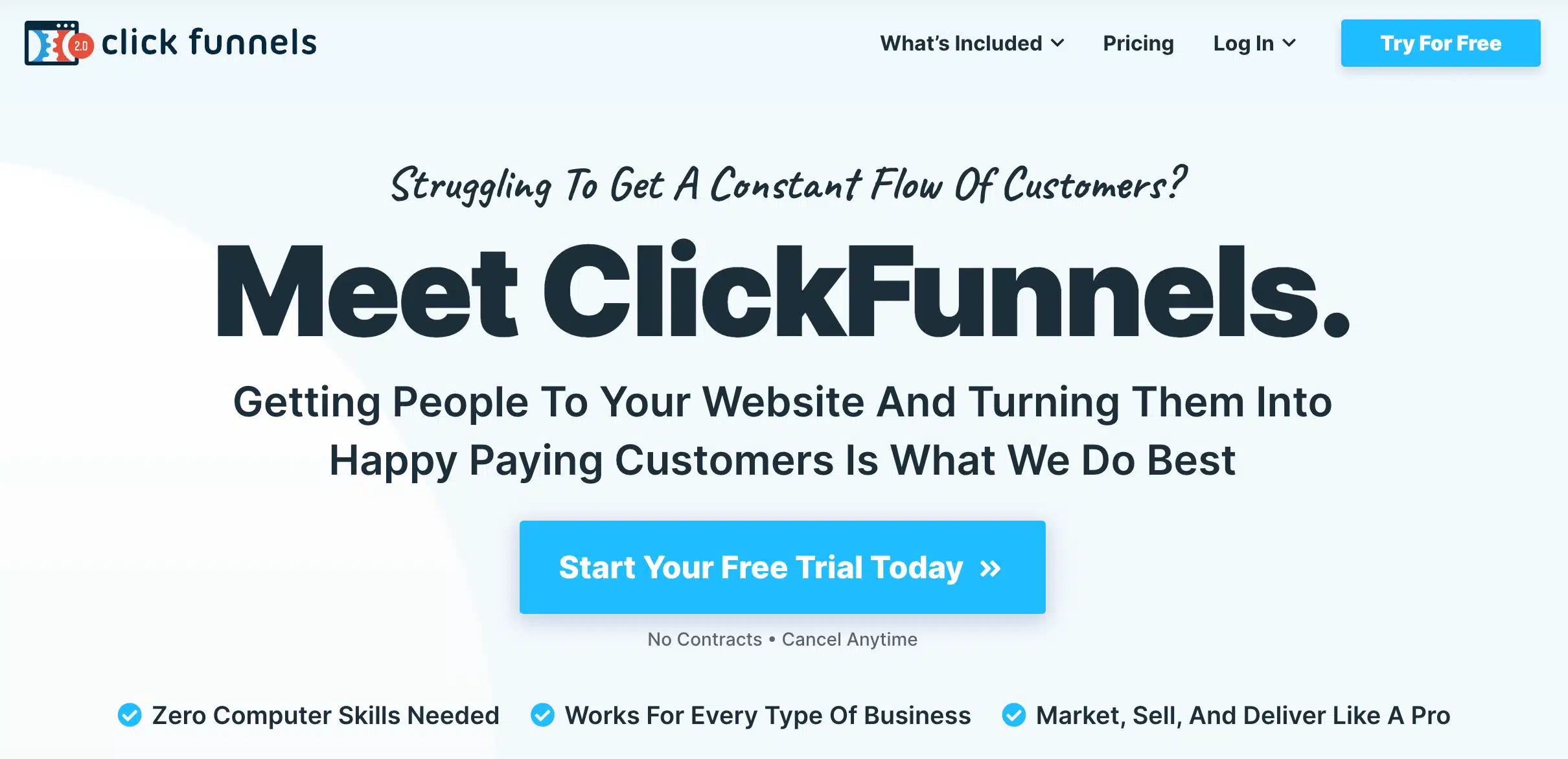 clickfunnels 2 0 homepage