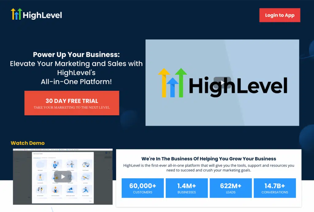 GoHighLevel Discount: 3 Ways to Save + 30-Day Trial — No Fake Coupons official gohighlevel 30 day free trial page screenshot