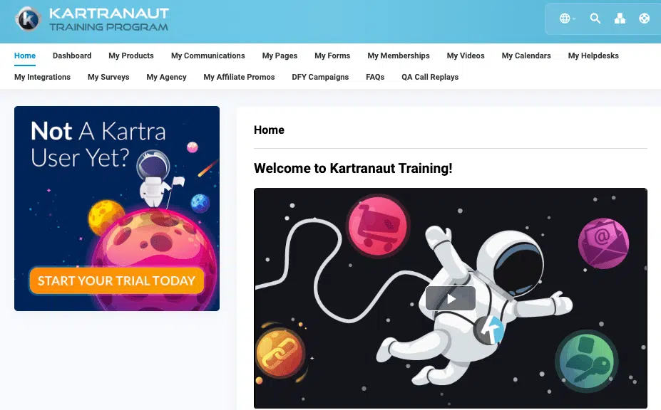 Kartranaut Training Program screenshot