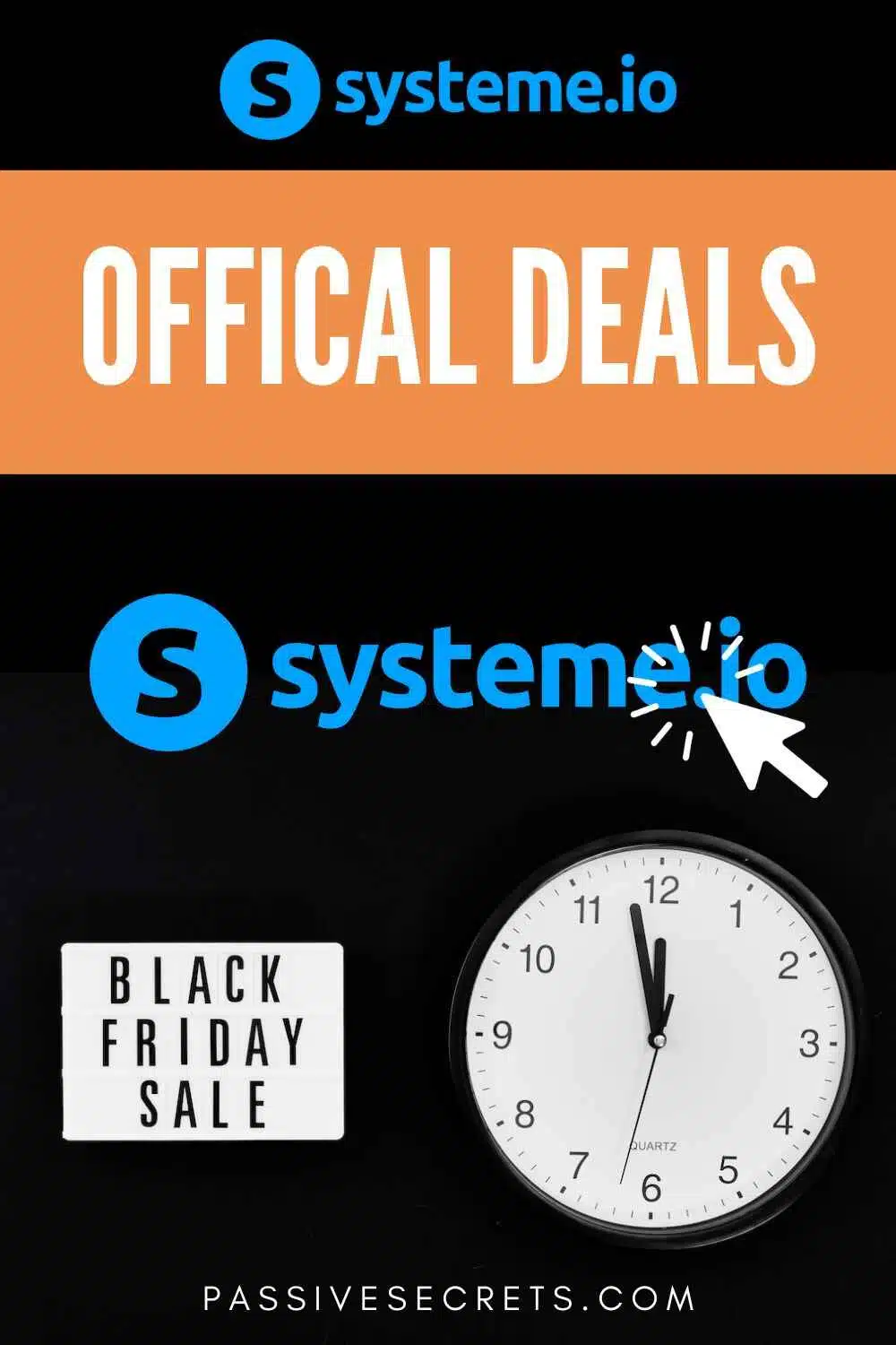 systeme.io black friday and cyber monday sales and deals PassiveSecrets