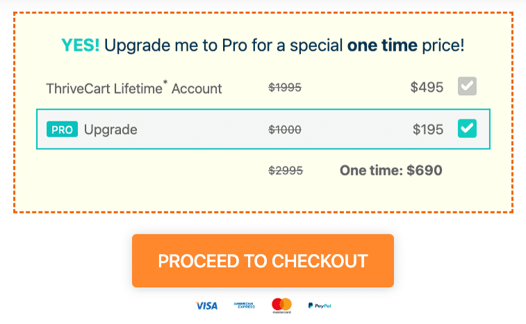 thrivecart pro pricing